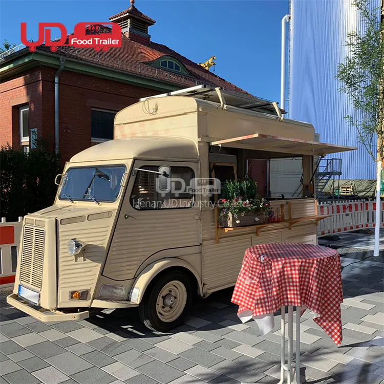 Custom Mobile Food Cart Fully Equipped Hot Dog Taco Truck Electric Catering Business Street Retro Food Truck For Sale