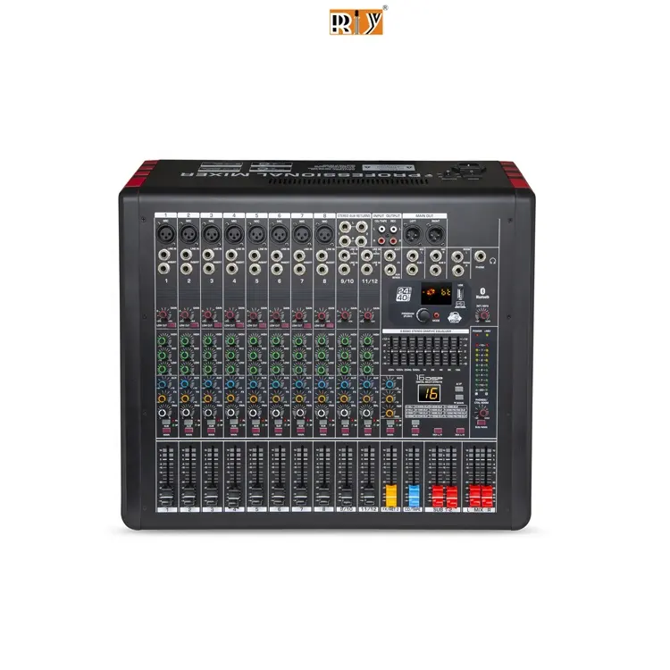 TAR-120i Mixer suara Digital, Mixer Audio Digital profesional, Mixer suara 12 saluran daya konsol Mixer