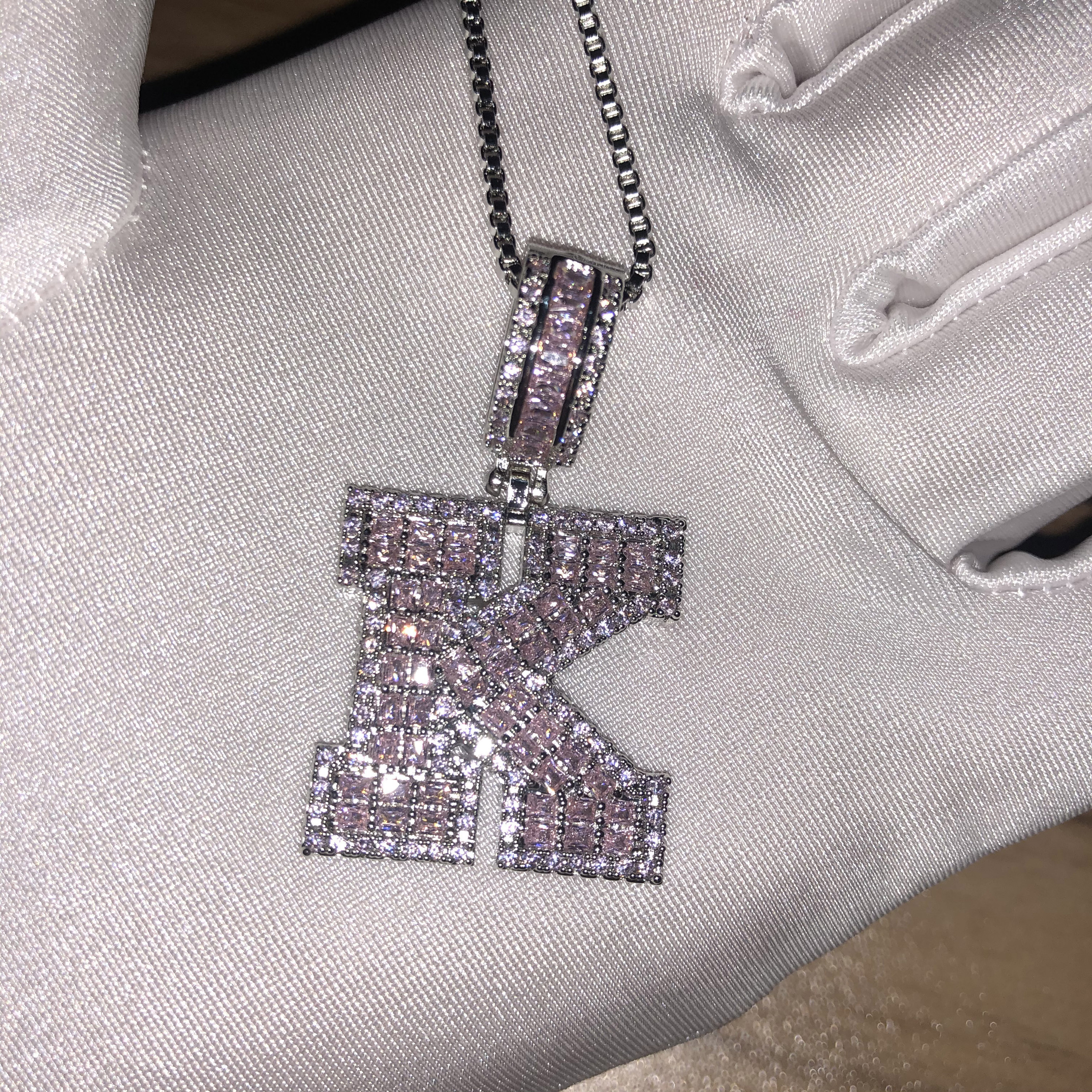 Silver Pink+box chain