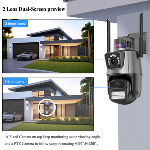 Personalizzato a doppia lente 4K doppio schermo Wifi Ptz Auto Tracking esterno telecamera di sicurezza 6MP icsee sorveglianza sistema di telecamere Cctv - Product Image 3