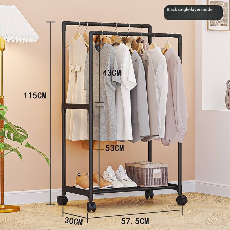 Black clothes hanger
