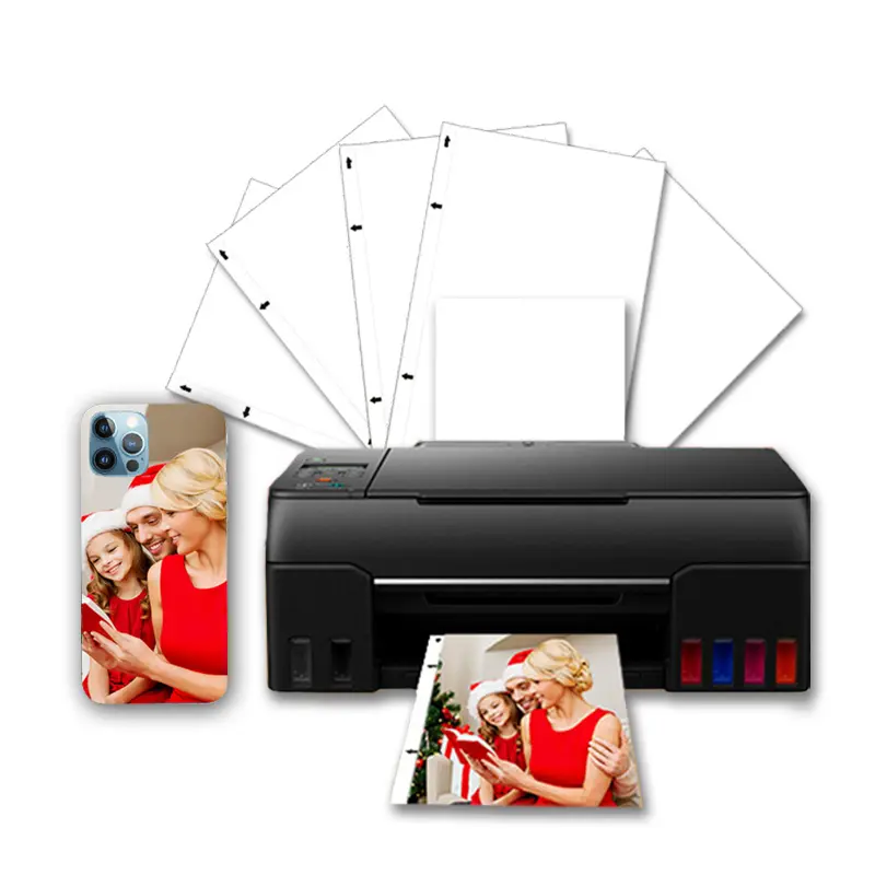 Papel blanco para imprimir fotos de tu propio móvil, película trasera de 12x18cm, pegatina de 3 capas para la piel del teléfono móvil, venta al por mayor