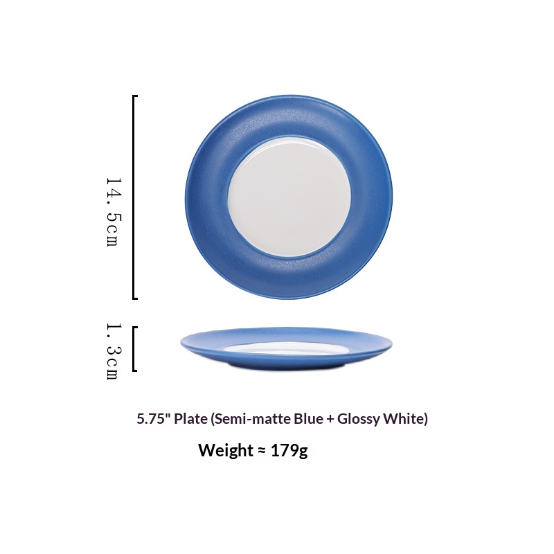 disque bleu + blanc de 5,75 pouces
