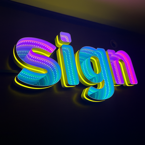 Tùy Chỉnh Đa Hai Lớp Infinity <span class=keywords><strong>LED</strong></span> Dấu Hiệu Gương Acrylic Vực Thẳm Gương Chữ Vô Hạn <span class=keywords><strong>LED</strong></span> Thư Dấu Hiệu - Product Image 3