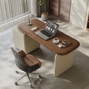 Moderno nordico in legno massello scrivania semplice e intelligente Computer da scrivania con presa durevole cassetto di stoccaggio - Product Image 5