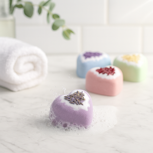 卸売 ヴィーガン 発泡性 ナチュラル バスバブルボール スパ リラックス オーガニック フィジー ハート型 フェロモンオイル配合 バスボムギフトセット - Product Image 2