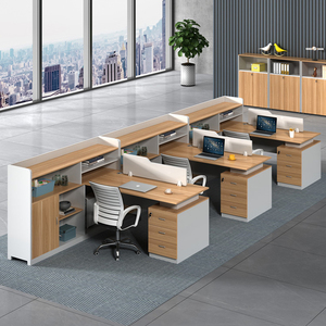 Scrivania da ufficio personalizzata Log Color L-Shape dipendente scrivania singola Computer con postazione di lavoro da ufficio mobile laterale - Product Image 6
