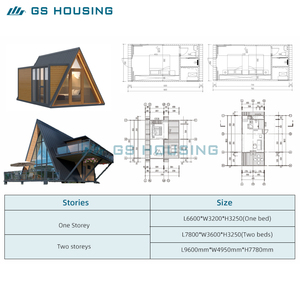 森林中的三角形房屋抗震结构优质房屋三角形木屋 - Product Image 4