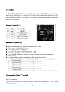 High Quality Electronic Components 24GHz Doppler Radar Module Millimeter Wave Radar <strong>Sensor</strong> <strong>for</strong> <strong>Object</strong> Velocity <strong>Detection</strong> - Product Image 4