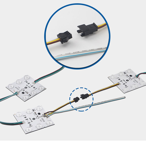 70mm X 70mm 2 dc24v WS2811/WS2818 IC RGB modulo Pixel a colori; IP20; 5W/6leds/Pixel 110 Lm/LED; 20 Pixel/stringa - Product Image 3