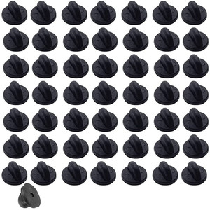 PVCラバーピンバックバタフライクラッチバッキングピンキャップキーパー均一バッジの交換 - Product Image 2
