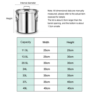 หม้อสแตนเลส18/8ขนาดใหญ่หม้อทำอาหารแบบหนาพร้อมฝาแบบหนา - Product Image 6