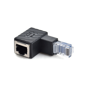 Rete gomito angolato a 90 gradi RJ45 8 p8c adattatore maschio-femmina convertitore di estensione Lan Ethernet Cat5 Cat6 per Router di Computer - Product Image 3
