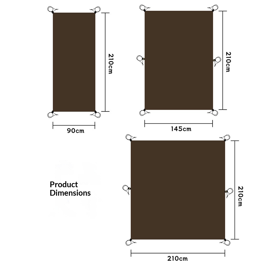 Tapis de sol marron (hors goujons de sol)