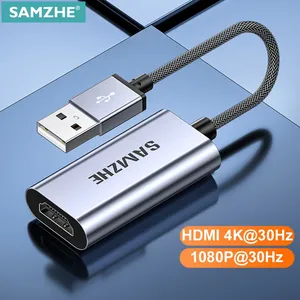 SAMZHE视频采集卡4K HDMI至USB usb-c HDMI视频采集器盒，用于电脑交换机摄像机实时流记录会议 - Product Image 2