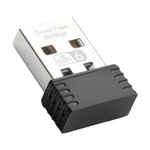 300Mbps USB WIFI加密狗Wifi6无线网卡，适用于台式机USB迷你无线WiFi接收器发射器适配器 - Product Image 1