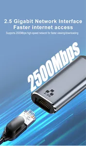 2.5G USB C Ethernet MacBook adaptörü iPad Pro 2500Mbps 2.5 Gigabit tip C Lan RJ45 ağ kartı USB 3.0 Ethernet stok - Product Image 5