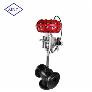 DN50 PN16นิวเมติก Actuator การถ่ายเทความร้อนน้ำมันควบคุมสัดส่วนการไหล3-Way วาล์ว - Product Image 3