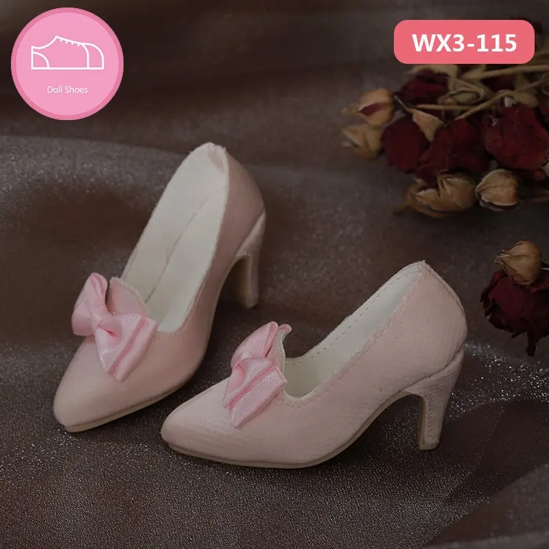 Schuhe für Bjd Doll High Heels Sd Größe Frauen Qualität Pink Silk Material Puppen schuhe