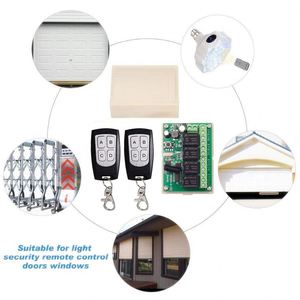 433MHz Empfänger Drahtloser Fernbedienung schalter Motors teuerung DC 6V 12V 24V 30V 4 Gangs Relais modul Sender Diy - Product Image 4