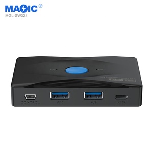 新颖USB3.0打印机分享器KVM开关2输入4输出打印机电缆分配器转换器，用于显示器 - Product Image 3