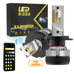 GVIEW Новая инновационная G12W H4 умная управляемая приложением Светодиодная лампа для фар точное Распределение света равномерный световой выход с точкой - Product Image 1