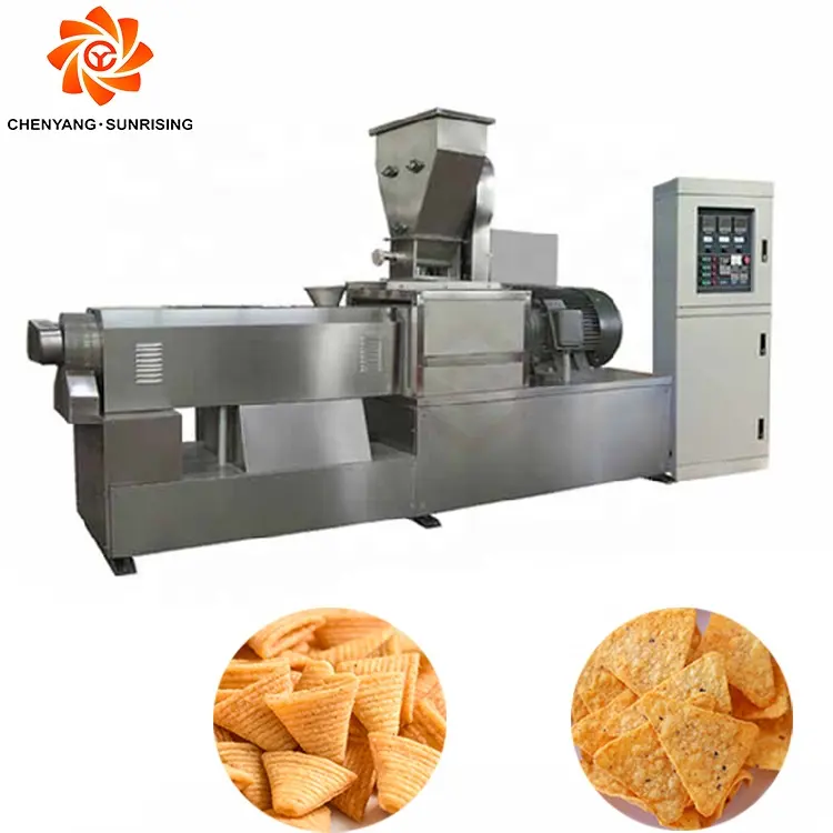 Cornetas De Milho De Pellet Automáticos Chips Doritos Fazendo Máquina Linha De Produção De Processamento De Alimentos Fried Snack