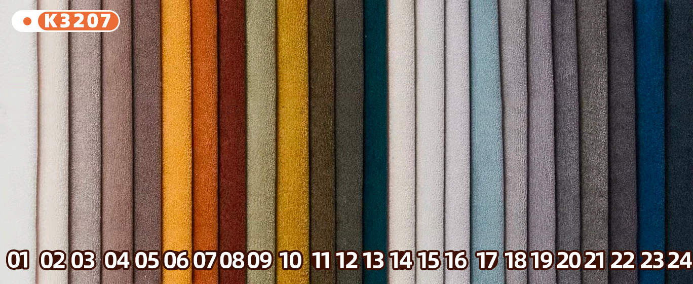 Options de couleur de tissu disponibles pour votre sélection
