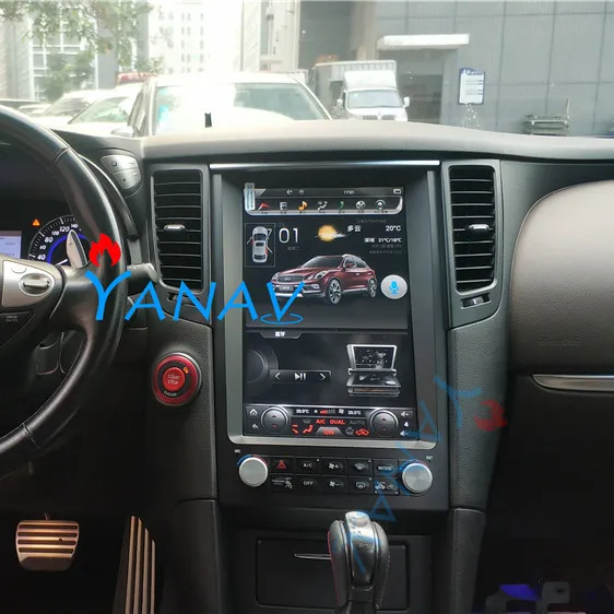 Reproductor multimedia de dvd para coche pantalla Vertical estilo Tesla, Android, para-Infiniti FX FX25 FX35 FX37 qx70