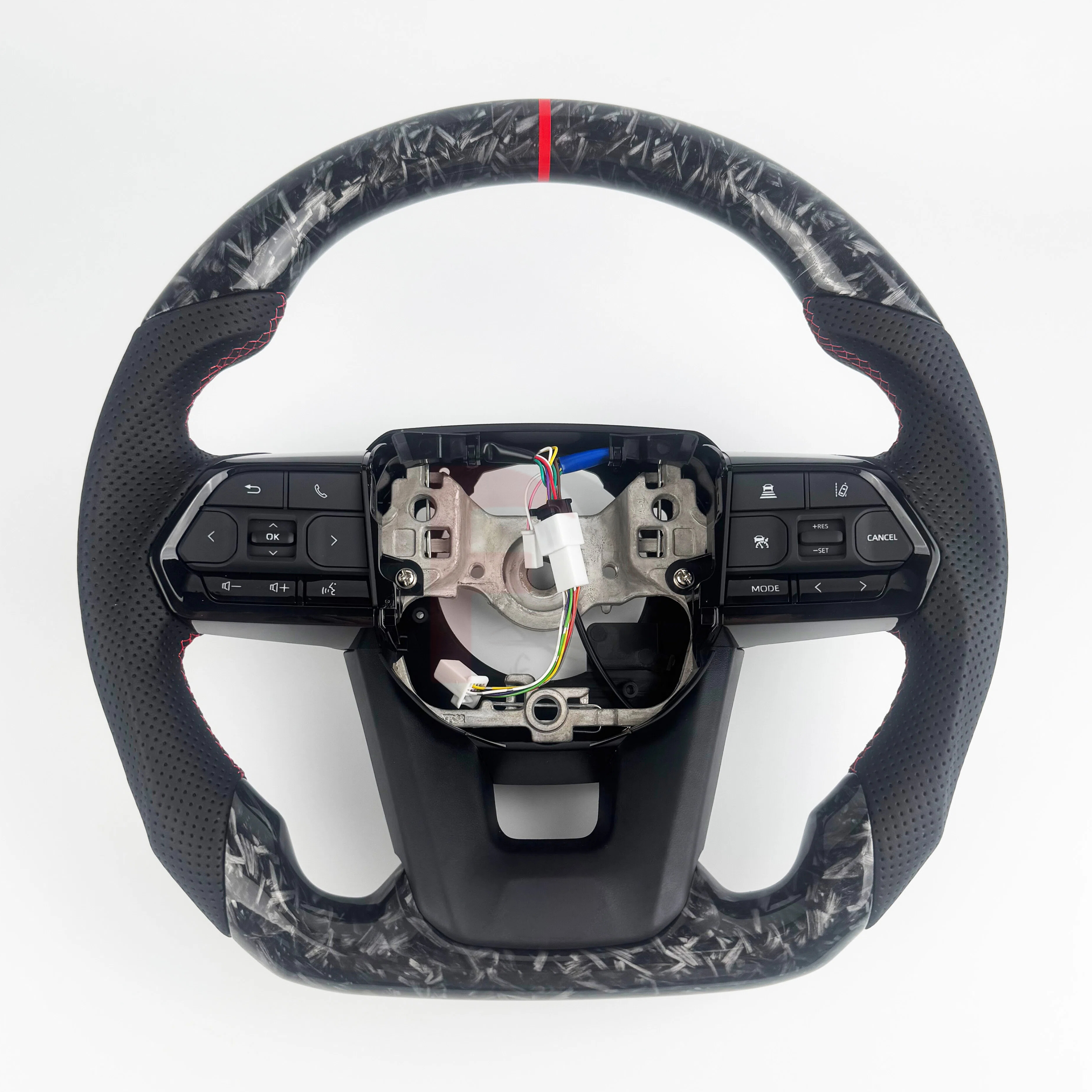 Forged Carbon Fiber with red center marker