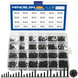 1200 adet karbon çelik vida M1.2 M1.4 M1.5 M1.7 M2 Phillips havşa başlı vida Laptop vidaları dizüstü bilgisayar için Set izle - Product Image 1