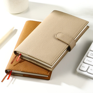 Planner portatile in pelle sintetica portatile, notebook con motivo Lichee rimovibile, diario multicolore con carta mensile/settimanale/a righe - Product Image 4
