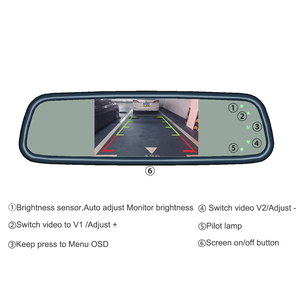 5.1inch OEM IPS AHD Interior Mirror <strong>Monitor</strong> Support AHD and CVBS signal <strong>Input</strong> for Cars - Product Image 2