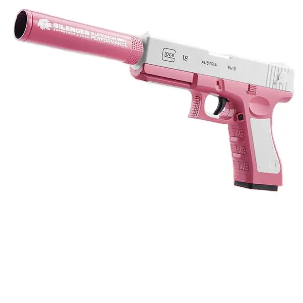 Mini conjunto de pistola de brinquedo, conjunto de sensação mecânica g18 soft eva bala de brinquedo pistola macia de ejecção, brinquedos de pistola de tiro