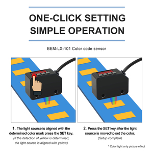 Sensore di codice colore BEM-LX-101 sensore fotoelettrico per segno colore 12 ~ 24VDC sensore di posizionamento per separazione dei colori smart label - Product Image 5