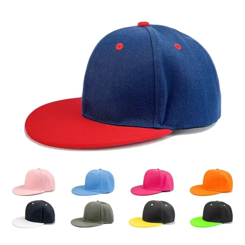 Biểu Tượng Tùy Chỉnh Trucker Hat Có Thể Điều Chỉnh Phẳng Rim Hip Hop Hat Trống Đồng Bằng Bóng Chày Snapback Cap