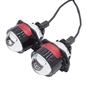 Araba projektör Lens 3.0 LED Bi Led projektör 3 inç yüksek ışın üç lamba bardak sıcak beyaz Bi Led projektör - Product Image 6