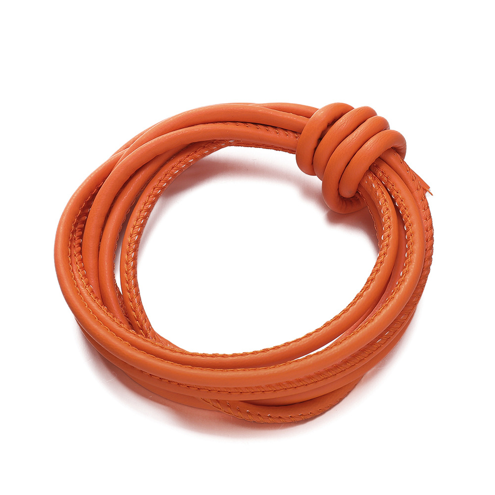Fil à crocheter à âme en coton PU - orange, 2 mètres