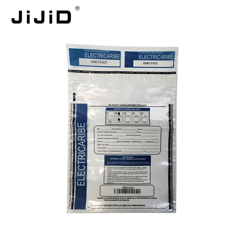 Безопасная сумка JIJID уровня 4, защищенная от несанкционированного доступа, безопасные банковские депозитные пакеты с последовательным номером