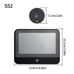 4.3 Inch Wifi Peephole Door Viewer Camera 2K FHD High Resolution Video <strong>Intercom</strong> Night Vision PIR Motion Detection Big Battery - Product Image 3