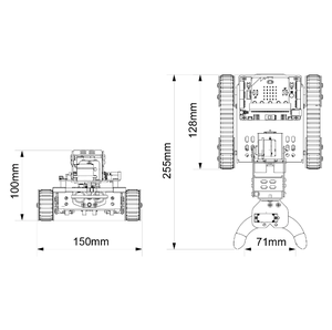 Qtruck Robot programable alimentado por micro: Bit Robot programable Track Chassis Design Support Handlebit Control