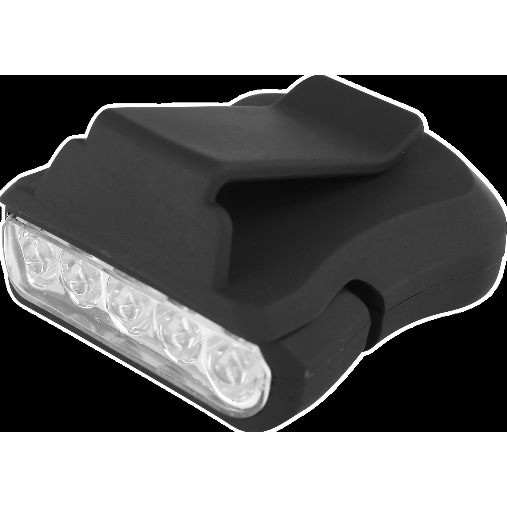 005 Button Battery Type Hat Clip Light, Black