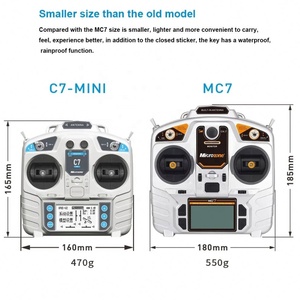 微区MC7 C7迷你2.4G控制器发射器，带MC8RE接收器无线电系统，用于遥控飞机无人机多旋翼直升机 - Product Image 2
