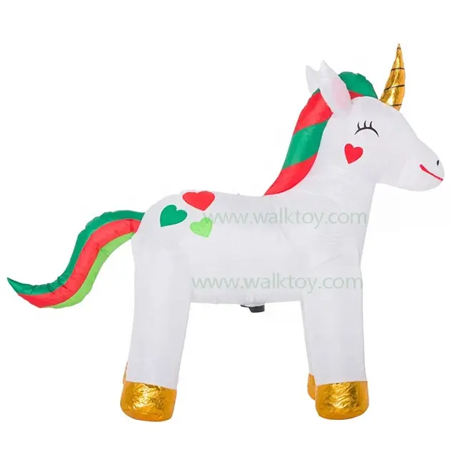 Diskon besar LED Unicorn tiup kostum raksasa menyenangkan karakter hewan untuk Dewasa termasuk Sprinkler dekoratif mainan