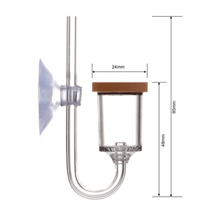 Bán sỉ Acrylic u-ống Aquarium CO2 khuếch tán Carbon Dioxide lò phản ứng Bể cá thực vật sống <span class=keywords><strong>Atomizer</strong></span> suckers - Product Image 2