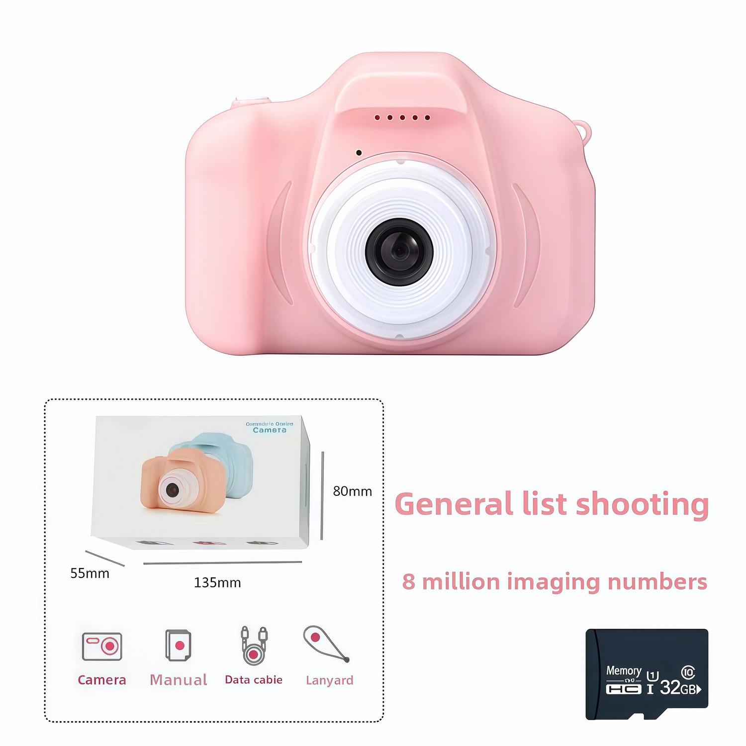 Tarjeta de memoria rosa+32G
