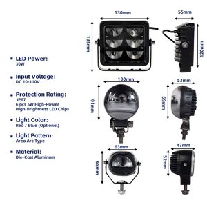 10-110V Forklift Ark Uyarı Işığı Mavi Ark Güvenlik LED Lambası Yüksek Parlaklık IP67 Su Geçirmez Yaya Uyarı Işığı - Product Image 4