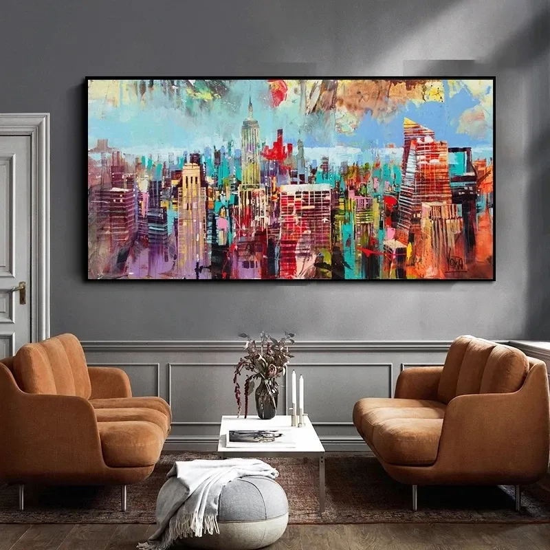 Soggiorno Decor abstract New York City Landscape City Prints Pictures modern poster canvas printing wall art decor painting