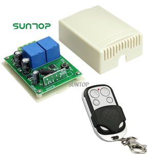 433MHz Universal Wireless-Fernbedienung schalter DC 12V 2CH 2-Gang-HF-Relaisempfänger und Schlüssel anhänger für die Garage - Product Image 2