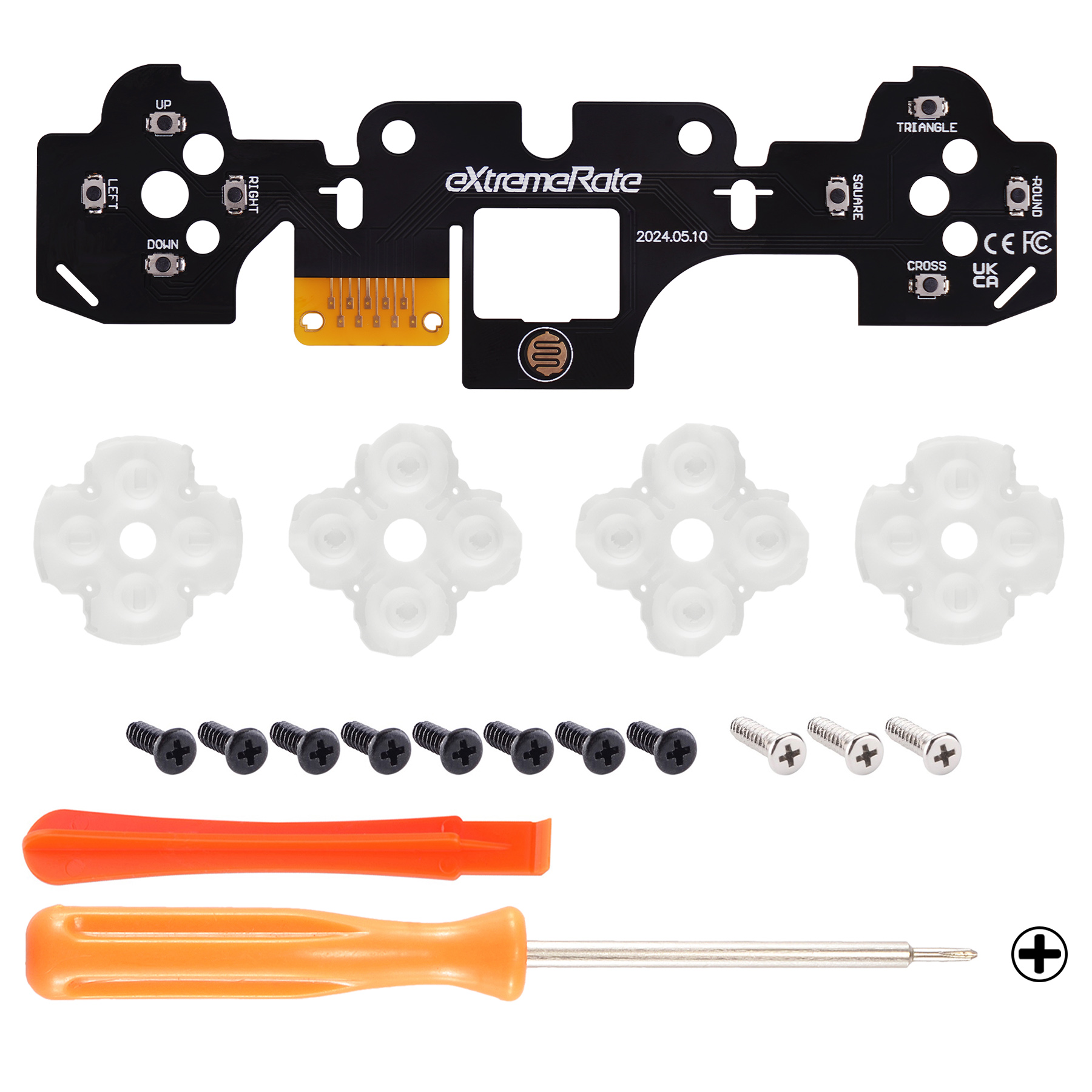 Black Upgraded Face Clicky Kit for PS5 Controller BDM-010/020